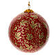 Luxury autumnal Christmas balls box 6 pcs paper mache 80 mm s3