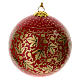 Luxury autumnal Christmas balls box 6 pcs paper mache 80 mm s7