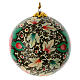 Luxury autumnal Christmas balls box 6 pcs paper mache 80 mm s9