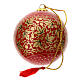 Luxury autumnal Christmas balls box 6 pcs paper mache 80 mm s10