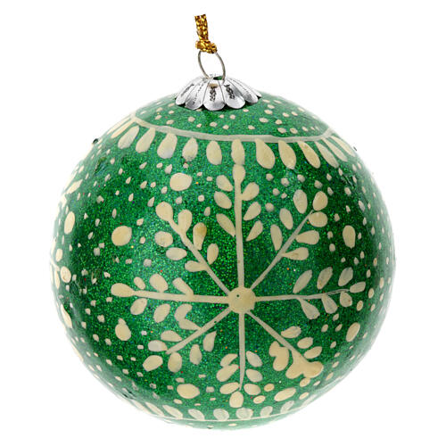 Geschenkbox „Frozen“, 6 Weihnachtskugeln aus Pappmaché, Ø 7,5 cm 6