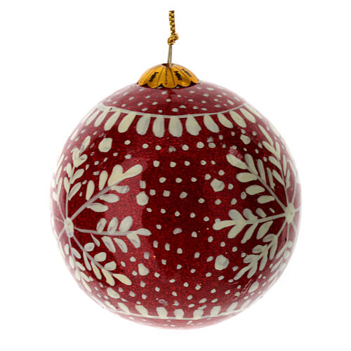 Geschenkbox „Frozen“, 6 Weihnachtskugeln aus Pappmaché, Ø 7,5 cm 11