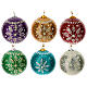 Luxury box of papier-mâché Christmas balls, Frozen set of 6, 3 in s1