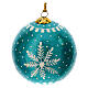 Luxury box of papier-mâché Christmas balls, Frozen set of 6, 3 in s7