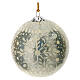 Luxury Christmas tree balls Frozen, 6 pcs in paper mache 80 mm s8