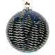 Luxury box 6 pcs boules sapin Noël en papier mâché Snowy Christmas 80 mm s6