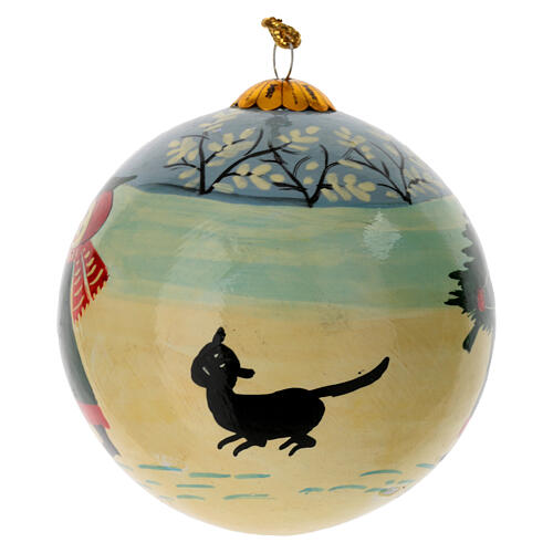 Luxury box 6 pz palline albero Natale in cartapesta Snowy Christmas 80 mm 5