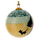 Luxury box of 6 pcs Snowy Christmas paper-mache Christmas tree baubles 80 mm s4