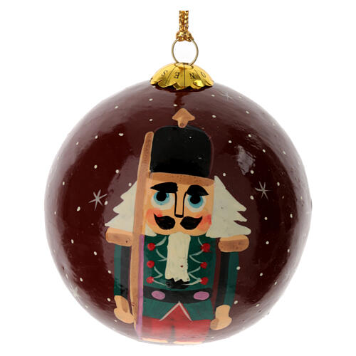 Geschenkbox „Christmas“, 6 Weihnachtskugeln aus Pappmaché, Ø 7,5 cm 4