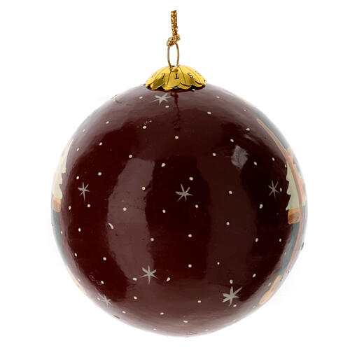 Geschenkbox „Christmas“, 6 Weihnachtskugeln aus Pappmaché, Ø 7,5 cm 11