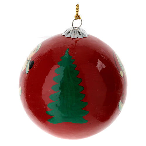 Geschenkbox „Christmas“, 6 Weihnachtskugeln aus Pappmaché, Ø 7,5 cm 12