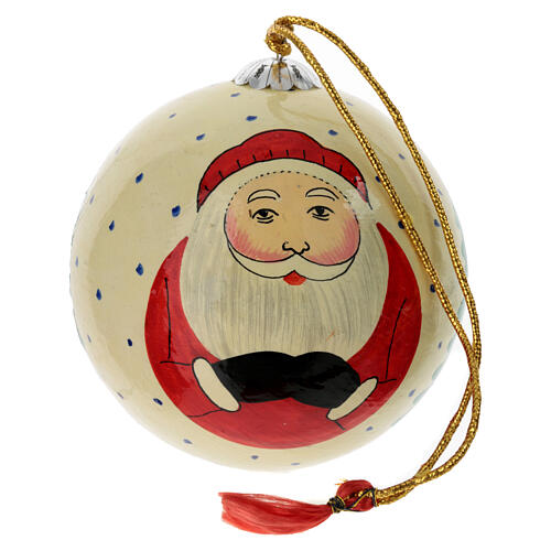 Geschenkbox „Christmas“, 6 Weihnachtskugeln aus Pappmaché, Ø 7,5 cm 17