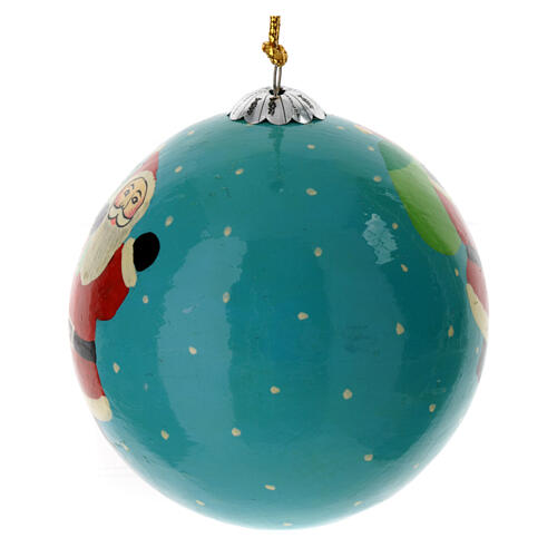 Luxury box of papier-mâché Christmas balls, set of 6, 3 in, Santa and Nutcrackers 9