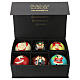 Luxury box of papier-mâché Christmas balls, set of 6, 3 in, Santa and Nutcrackers s2