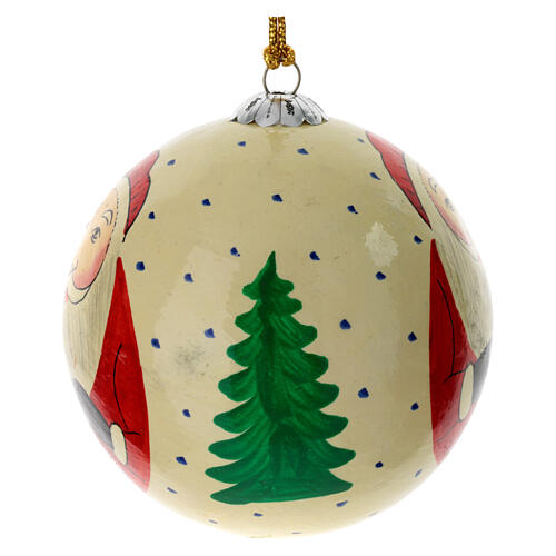 Luxury box Christmas 6 pcs boules sapin Noël en papier mâché 80 mm 13