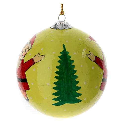 Luxury box Christmas 6 pcs boules sapin Noël en papier mâché 80 mm 16