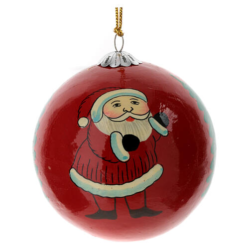 Luxury box Christmas 6 pezzi palline albero in cartapesta 80 mm 5