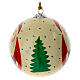 Luxury Christmas box of 6 pieces paper mache baubles 80 mm s13