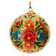 Alizeh gold glittery paper-mache Christmas bauble 80 mm s1