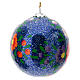 Pallina glitterata blu albero Natale Alizeh cartapesta 80 mm s2