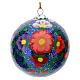 Alizeh paper mache blue Christmas tree glitter bauble 80 mm s1