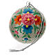 Silver glitter Christma tree bauble Alizeh paper-mache 80 mm s3