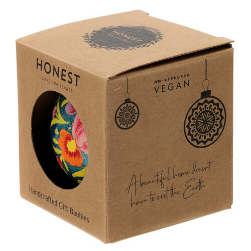 Weihnachtskugel „Alizeh“, Pappmaché, glitzernd türkis, Ø 7,5 cm 4