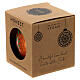 Pallina natalizia glitterata arancio cartapesta 80 mm s4
