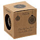 Pallina Natale in cartapesta nera decori oro 80 mm s4