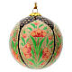 Paper mache Christmas bauble with salmon decorations 80 mm s1