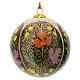 Cream and gold paper-mache Christmas bauble 80 mm s1