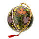 Cream and gold paper-mache Christmas bauble 80 mm s3