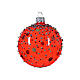 Glass Christmas balls with glittery dots, 3 in, set of different colours s1