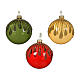 Glass Christmas balls with vertical drops, different colours, 3 in s2