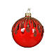 Boule Noël en verre 80 mm gouttes verticales coloris assortis s1