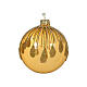 Boule Noël en verre 80 mm gouttes verticales coloris assortis s3