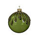 Boule Noël en verre 80 mm gouttes verticales coloris assortis s4