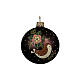 Forest animals 80 mm matte enameled glass bauble s1