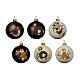 Forest animals 80 mm matte enameled glass bauble s2