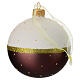 Opaque glass Christmas tree balls, vintage flower, 3 in s3