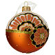 Retro flower glass bauble 80 mm opaque s2