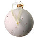 Palline di Natale set 6pz in vetro alberi pois stelle 80 mm s5