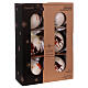 Palline di Natale set 6pz in vetro alberi pois stelle 80 mm s6