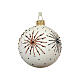 Pallina assortita colori caldi bianco vetro effetto opaco 8 cm s2