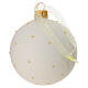 Opaque glass bauble with popular colored decoration 80 mm s5