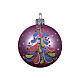Colored Christmas tree glass bauble matte 80 mm s1