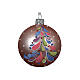 Colored Christmas tree glass bauble matte 80 mm s3