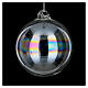 Pallina di vetro iridescente 80 mm ricciolo s2