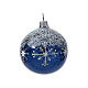 Boule de Noël en verre trois coloris assortis 80 mm glace et neige s1