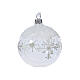 Glass bauble three assorted colors 80 mm ice and snow s4